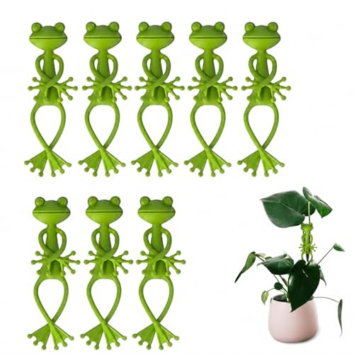 Support de Plantes en Forme Grenouille, Ensemble 8 pièces, Support Multifonction pour Jardin, Statues d'animaux, Pot, et Plus – Couleur Verte