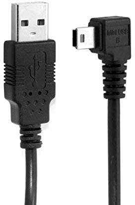 chenyang U2-057CY 5m 3m 1.8m 0.5m Mini USB B Type 5pin Male to USB 2.0 Male Data Cable with Ferrite Right angled Left Angled Up angeld Down angled 90 Degree Black (0.5m, left angled)