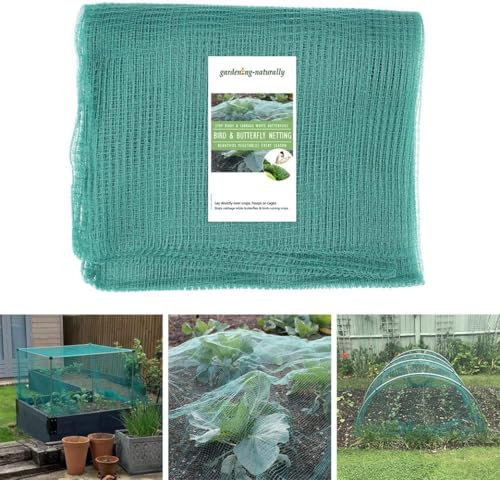 Gardening Naturally Soft Green Anti Butterfly Netting for Garden Fruit Crop Protection (4m x 10m) Brassica Netting