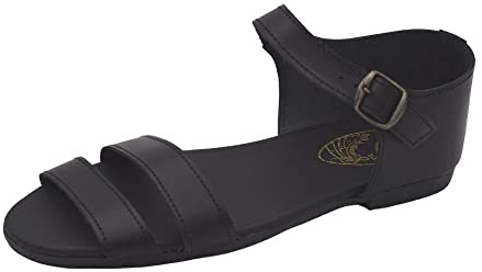 PASARELA - Sandalias Nazareno/Frailera Piel Acolchada Unisex en Color Negro Cuero Hombre Color: Negro Talla: 39