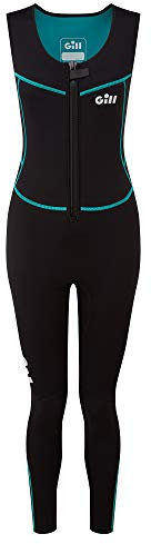 Gill Dynamische Lange Jane Ärmelloser Neoprenanzug 4-Wege-Stretch-Wärmeschutz für alle Wassersportarten Paddelbrett Kajakfahren Segeln Schwimmen Surfen 3 mm für Damen (Schwarz, 14)