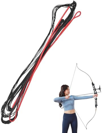 Recurve Bogensehne, 12 Stränge 58-70 Zoll Länge Universal Nylon Traditionelle Bogensehne Ersatz Bogen String Bogenschießen Jagd Zubehör für lange retrograde Bögen, Geschenk für Profis Sportler und Jäg