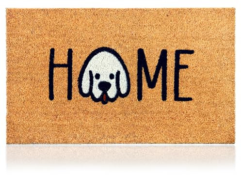 Felpudo Home Perro de Fibra Coco - 70x40cm - Felpudos Antideslizantes - Felpudos Originales para la Entrada a Casa, Pasillos, Puertas de Exterior-Accesorios para el Hogar-Material Resistente
