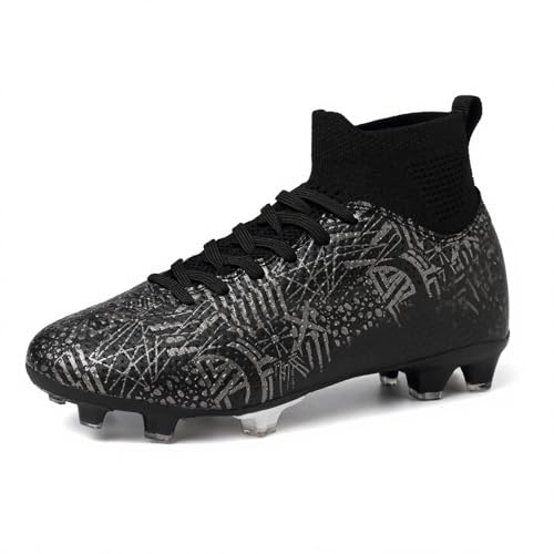 RDYLBU Chaussures de football pour enfant garçon et fille AG, Fer, 31 EU