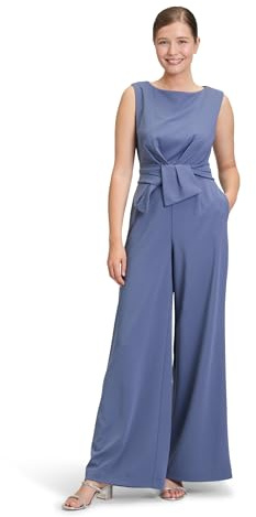 Vera Mont Damen Jumpsuit mit weitem Bein 46, Tansanit Blue
