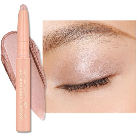 Oulac Ombre à Paupières Stick Nu Automatique - Fini Satin, Résistant à l'eau et à l'essuyage, Tenue 16 heures+, Texture Crémeuse et Soyeuse, Vegan WA01 Nubile