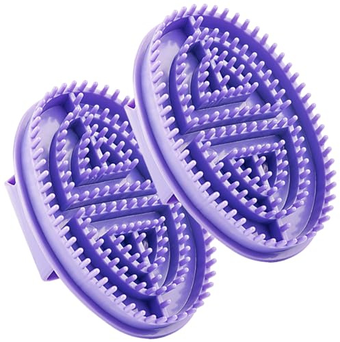 2pcs Brosse de massage Meridian 7x5 pouces non gratte de massage en caoutchouc souple pour corps anti-cellulite Condition détente masseur corporel relaxant pour la maison