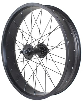 20/24 Roue Arrière De Vélo De Neige 26×4.0 Jeu De Roues for Fat Bike Jantes en Alliage D'aluminium pour Vélo De Plage Frein À Disque, Bolt on, 7/8/9/10 Vitesses Roue Libre Filetée(26)