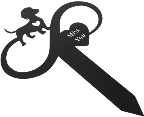 DIYEAH Piquet Commémoratif Métal pour Chien Plaque de Jardin pour Animal de Compagnie Étanche Décor pour Cimetière Panneau Commémoratif pour Chien