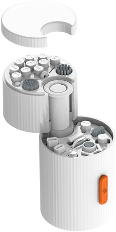 Générique Kit de Nettoyage pour Ordinateur Portable - 21 en 1 Brosse De Nettoyage - Aspirateur pour Clavier,pour Téléphone, PC Portable, Bureau, Appareils Électroniques, Objectif Photo, Enceinte,
