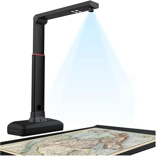 Compact Document Camera Visualizer, High Resolution Scanner for Documents & Objects, Flexible Stand, Plug & Play for Windows, Ideal for Teaching, Meeting & Home Office