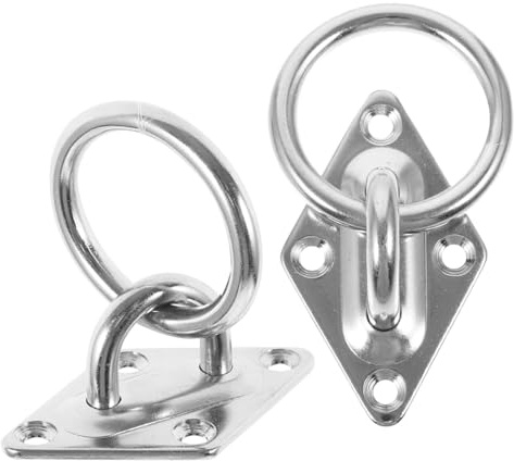 KHBUAB Tie Down Anchors with Versatile Mounting and Secure Hold -Shaped Stainless Steel 2pcs for Trailer and Truck for for Trailer Pulling and Heavy Duty Use