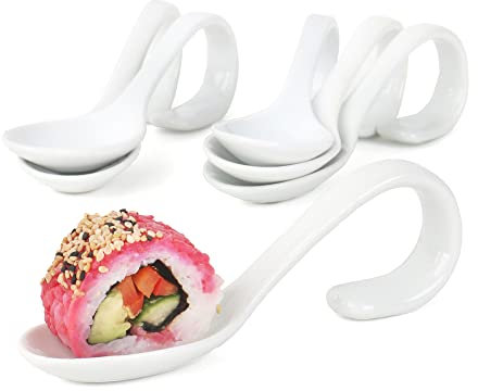 Appetizer Zakouski- & Häppchen Löffel 14 cm, weiß, 6 Einheiten