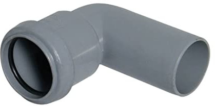 FLOPLAST 32mm Grey Pushfit Waste Pipe Conversion Bend