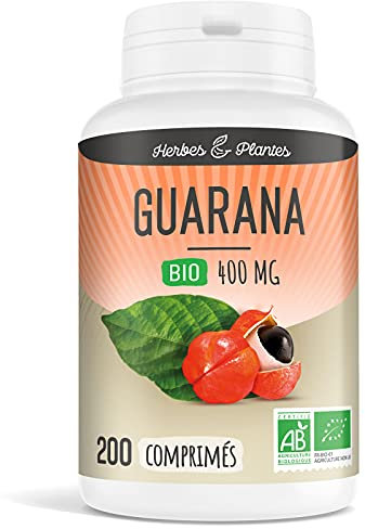 Herbes Et Plantes Guarana Bio 200 Comprimés 400 mg