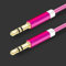 REALMAX【1m Aux Cable For iPhone In Car - Universal Jack To Jack Nylon Braided Audio Auxiliary Headphone Wire Lead 3.5mm To Home Stereo Male Compatible With iPod, iPad, Echo Dot, Sony, Beats (Pink)