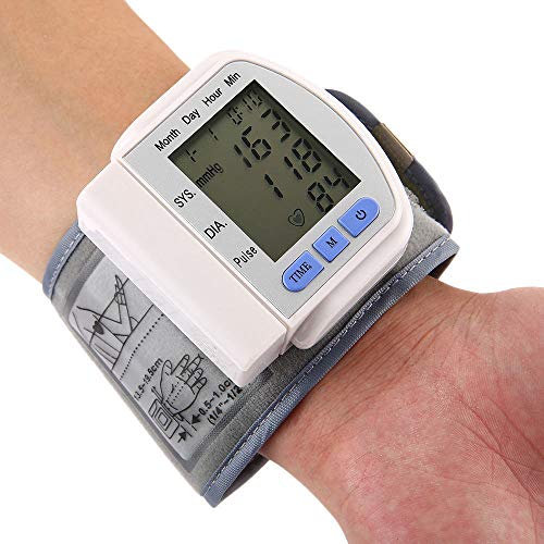 ZHHID Sphygmomanometer - Wrist Electronic Blood Pressure Monitor - Battery Powered - Suitable for Home and on The Go