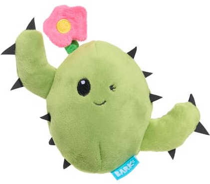 Bark Dog Toy Consuela The Cactus 2 in 1 Interactive Squeaky Plush Toy For Dogs and Puppies - Rip and Reveal With Hidden Toy, Crazy Crinkle, Whip-N-Flip Arms to Thrash, Stimulating Pet Toys Small