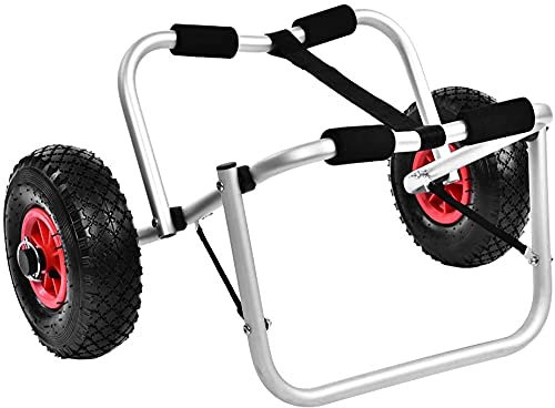 YRHH Klappbarer Kajakwagen, Radkanu-Kajak-Bootswagen Aus Aluminiumlegierung, Kanu-Trägerwagen, Kajak Mit Einer Tragfähigkeit Von 80 Kg