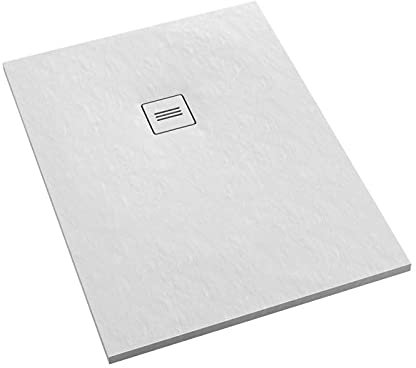Duschkar superplatt akrylbadkar avloppsuppsättning täckplatta duschkar halkfri vit bygghöjd 3,5 cm (90 x 100 x 3,5)