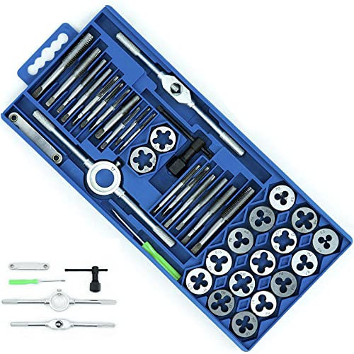 YRHome 40tlg. Gewindeschneidsatz Gewindeschneider Gewindeschneidwerkzeug-Satz Fein Gewinde Gewindeschneid Bohrer Werkzeug Set