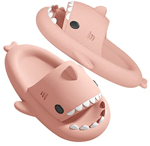 MoneRffi Claquettes de Requin Femme Homme,Claquette Enfant Garcon Fille,Confortables Antidérapante Chaussures de Piscine Plage Sandales,Tongs Shark Chaussons de Bain Été