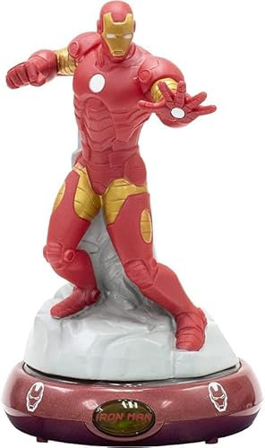HOVUK 3D Iron Man Kids Lamp 19cm, Battery Operated LED Bedside Lamp, Portable Children Night Light for Bedroom, Easy Switch On/Off Kids Room Decor Lamp Gift