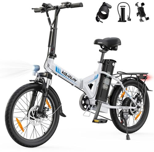 VARUN Electric Bike, 20'' Folding Ebike, 4 Riding Modes