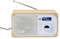 Halterrego Radio Dab+/Dab/FM, Connexion Bluetooth, Double Alarme, écran LCD, Luminosité réglable, antenne téléscopique, RMS 3W, Adaptateur Inclus, Couleur Bois