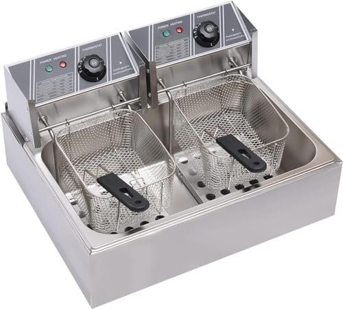 Friggitrice elettrica commerciale, 5,5 l/6 l/12 l, friggitrice professionale, con zone fredde, in acciaio inox, 220 V, per ristoranti rapidi, snack bar, patatine fritte, 12 l
