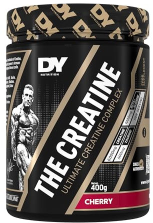 DY Nutrition The Creatine Complex 400g - High Performance Creatine Monohydrate Powder with Beta Alanine, Taurine + B Vitamins for Muscle Endurance, Pump & Recovery x40 Servings (Cherry Flavoured)