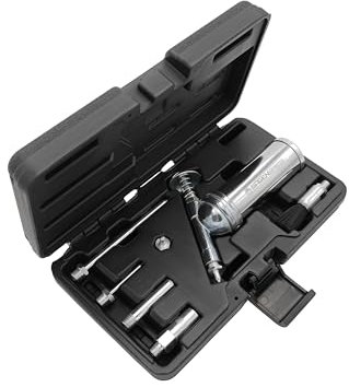 Sägenspezi Fettpresse-Kit für Umlenksterne oder universal mit Schmier-Pinsel und vielen weiteren Spitzen (ohne Fett)