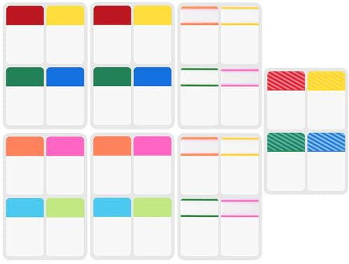Hanyousheng 560 Pièces Marque Page Adhesif, 16 Couleurs Onglets Adhésifs, Marque Page Autocollant, Onglet Adhesif, Annotation Livre pour Bureau, Documents, Livres, Agenda, Dossier (2.5 x 4cm)