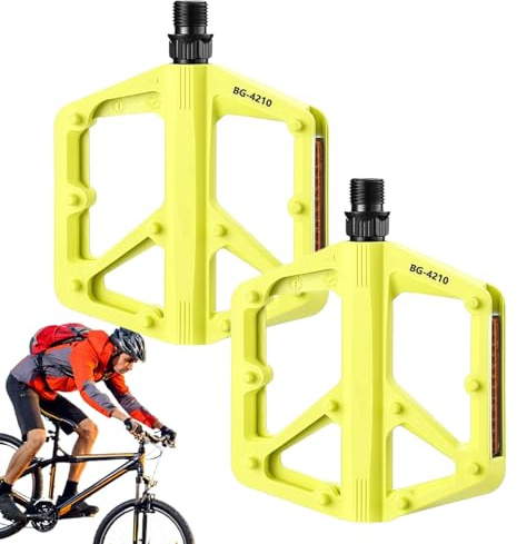 Pedali per bicicletta da corsa e trekking, pedali riflettenti di ricambio con 10 perni antiscivolo per anziani, allenamento a casa, palestra e attività all'aperto