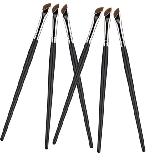 iplusmile 6piezas Pinceles Para Cejas Pincel Angular y Brocha Para Delineador De Ojos Accesorios De Maquillaje Para Maquillaje De Ojos y Cejas