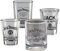 Jack Daniel's Licensed Barware Unisex-Adult Jack Daniel's Three Piece Shot Glass Set Standard