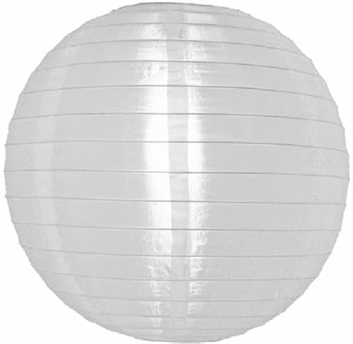 5 x Nylon Lampions weiß 25 cm