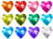 YIEUR 12 Stück Herzen Diamant große bunte Deko, 40mm glitzer Dekosteine herzen Acryl, große Streudeko Kristalle Konfetti Diamanten Plastik Hochzeit Tischdekoration Geschenk Taufe von Partyloon(40)