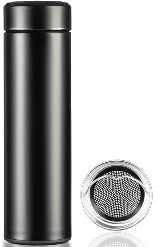 PARACITY Insulated Water Bottle, 17 oz Stainless Steel Water Bottles, Double Wall Vacuum Hot Drinks Thermo, Metal Water Bottle Keeps Hot for 12 Hrs, Cold for 24 Hrs, for Coffee, Tea