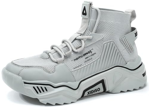 FUSHITON Scarpe da Ginnastica Alte Uomo Moda Sneakers Scarpe da Corsa Traspiranti Scarpe da Passeggio Antiscivolo Comode Scarpe Sportive Casual