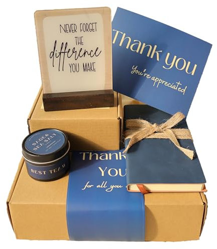 felinlova Employee Appreciation Gifts, Thank You Gifts for Men Coworkers, Gift Basket for Men, Thank You Basket for Team Mentor Friends Leaders Boss, Difference Maker Gift Box