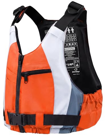 Owntop Aiuti per La Galleggiabilità per Adulti, Giubbotto Galleggiante Regolabile 50N Unisex, Gilet da Nuoto con Tasche, Giacca da Nuoto per Sup Kayak Pesca Canoa a Vela - Arancione XL/XXL