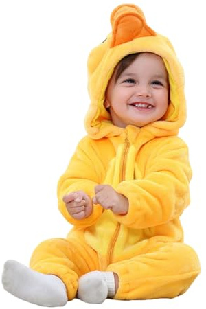 OBiQuzz Unisex babydräkt, söt halloweenkostym, djurkostym, pojke, flicka, småbarn, barn, baby, djurdräkter, småbarnsdräkt, pyjamas muskläder baby