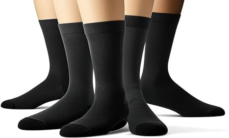 Culte al Cos🧦 Calcetines Hombre Bambú Sin Costuras | 6 Pares, Transpirables y Anti Presión | calcetines Caballero (FR/ES, Talla única, SOCKS, Regular, 40-46, Negro)