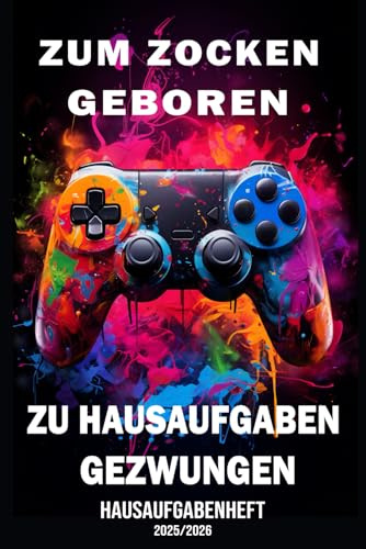Hausaufgabenheft 2025/2026: Schülerkalender , Schulplaner schüler Teenager Jungen ,Gamer, für ein Jahr mit Stundenplänen DIN A5