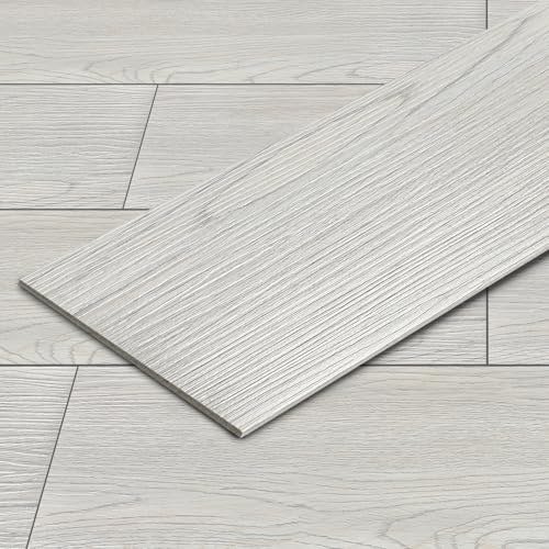 Vkechh PVC-golvbeläggning vinylgolv, självhäftande, rökgrå – 91,44 × 15,24 x 0,2 cm, 18 golvbrädor, 2,5 m² – självhäftande vinylgolvbeläggning, självhäftande, i vattentät, slitstark för vardagsrum