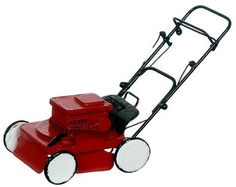 Dollhouse Miniature Red Lawnmower