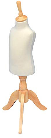 Mannequin de couturier taille enfants 0 – 1 an, à clipser avec trépied en bois