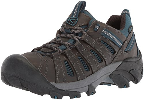 KEEN Men's Voyageur Low Height Breathable Hiking Shoes, Alcatraz/Legion Blue, 8.5 Medium US