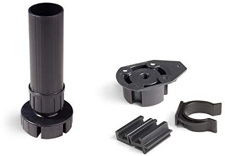 Emuca - Furniture feet, Furniture Legs from Black Plastic, Set of 4 Adjustable Cabinet Legs 120mm (4,7 inch) high